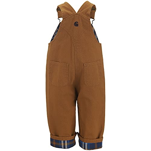 Carhartt Baby Boys' Washed Canvas Bib Overall, Carhartt Brown, 3 Months