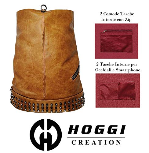 Casimirri 1892® - Mochila de mujer, bolso tipo mochila con bandolera, hecho de piel sintética, estilo casual, piel, elegante, multifunción, antirrobo, ideal para viajes o como bolso habitual, cuero, L