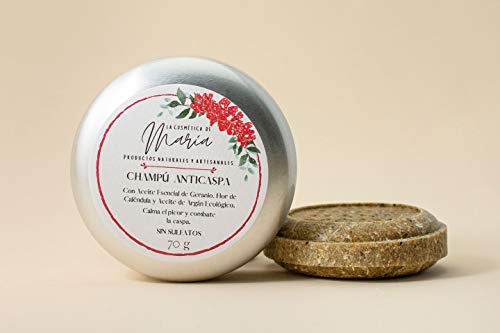 Champú sólido anticaspa artesanal y ecólogico - 100% natural y vegano