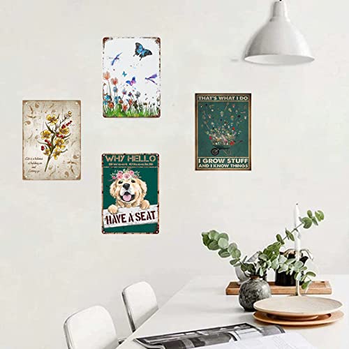 Chica riego Retro Metal Tin Signwall Art Hierro Posters Decoración Escuela Jardín Club Dormitorio Arte de la pared Signos 8x12 pulgadas