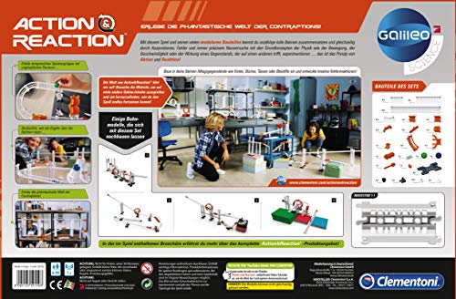 Clementoni - Action&Reaction Kit de Iniciación, pistas y construcciones STEM, a partir de 8 años (55340)