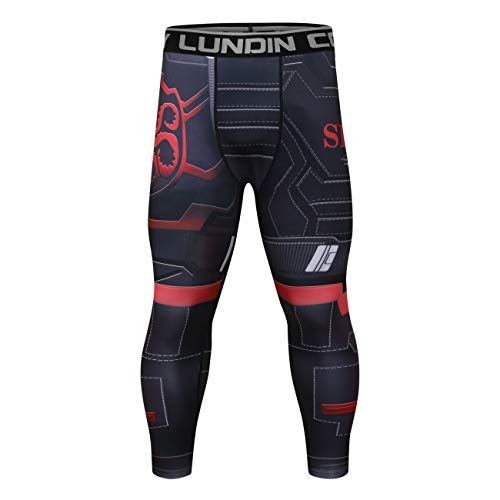 Cody Lundin Pantalones de compresión para hombre Dry Cool Sports Medias Pantalones para correr Leggings de entrenamiento Pantalones largos para hombres (estilo, Estilo H, M