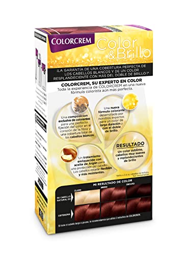Colorcrem - Tinte permanente mujer - Tono 6.66 Chocolate Rojo Intenso, con tratamiento nutri-protector al aceite de Argán. + 45% de producto | Disponible en más de 20 tonos.