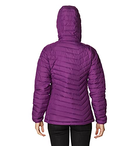 Columbia Powder Lite Hooded Chaqueta Aislante con Capucha, Mujer, Plum, XS