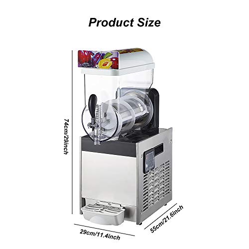 ConBeauty Slushie Machine, 15L Tank Frozen Drink Machine 450W Margarita Machine Slushie Maker, para cafés, restaurantes, Bares, Uso Comercial en el hogar, CE
