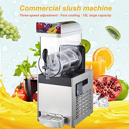 ConBeauty Slushie Machine, 15L Tank Frozen Drink Machine 450W Margarita Machine Slushie Maker, para cafés, restaurantes, Bares, Uso Comercial en el hogar, CE