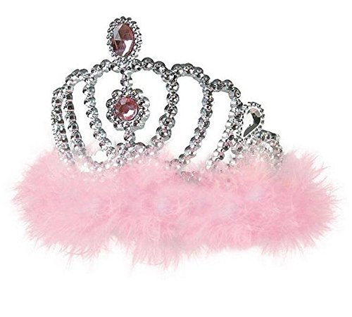 Corona de Princesa Tiara Color Rosa Rosa con Piedras Diadem Corona