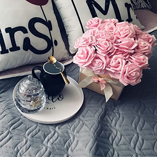 Corona Navidad Puerta 25pcs de diámetro 8cm Flor de rosa artificial bonita EDUCACIÓN FÍSICA Flores de espuma Bouquets multicolores Guirnalda hecha a mano de la decoración del hogar de la boda