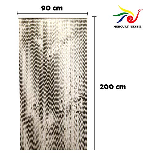 Cortina para Puerta Tiras PVC 200x90cm，Cortina para Puerta Exterior，10 Color (Marron Filo Beige R2)