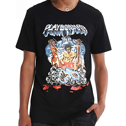 cpfm.xyz Playboi Carti Camiseta Hip Hop Rapper Manga Corta Algodón Cuello Redondo Camiseta