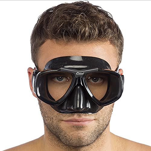 Cressi Tauchmaske Erwachsen Focus Optische Gläser Möglich Gafas de Buceo, Unisex, Negro