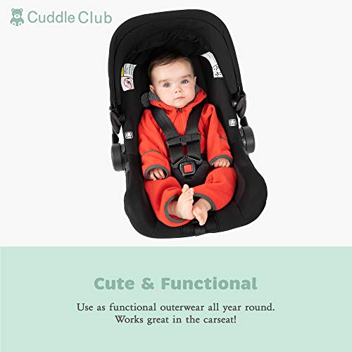 Cuddle Club Mono Polar Bebé para Recién Nacidos a Niños 4 Años - Pijamas Infantiles Chaqueta de Invierno Abrigo Polar Niño Mono de Niños - AstronautWhite12-18m