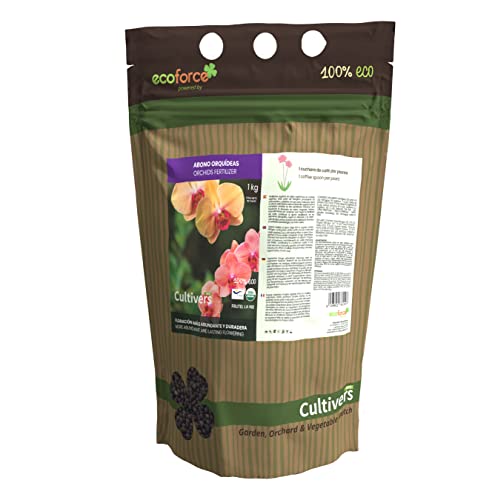 CULTIVERS Abono Orquídeas Ecológico de 1 Kg. Fertilizante de Origen 100% Orgánico y Vegano Granulado. Potencia el Crecimiento y Estimula la Floración