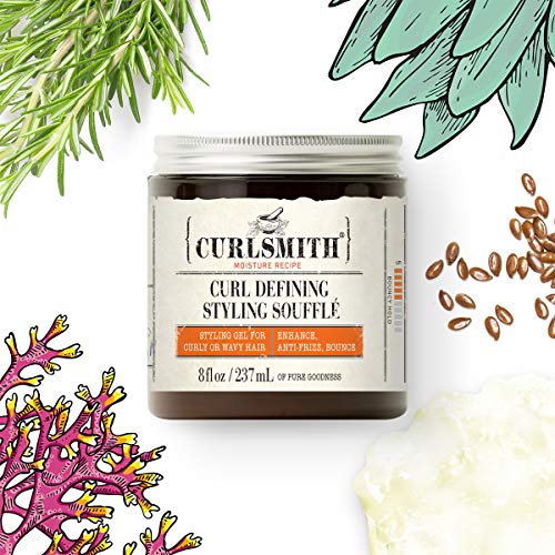Curlsmith Curl Defining Styling Soufflé - Gel natural para cabello ondulado, rizado y rizado (227 g)