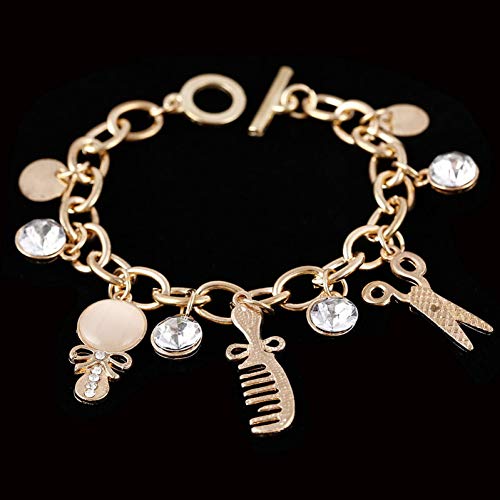 CXK CXKPulsera Moda RARA Encanto Opal Tijeras Peines Pulseras para Mujeres Brazalete Brazalete Oro Rosa Plata Marca Pulseras Brazaletes Joyería, Sl682A