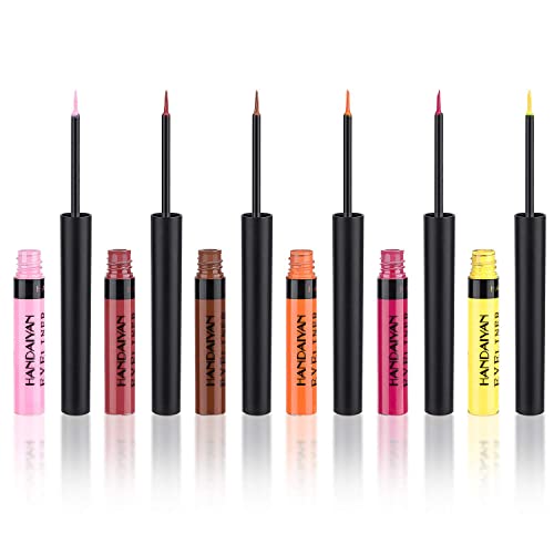 Delineador de ojos de 12 colores, eyeliner colores líquido mate, delineador de ojos waterproof，delineador de ojos de colores de alta precisión y larga duración para maquillaje de cosplay de fiesta