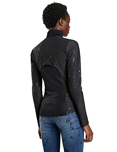 Desigual Sweat_Universe Sudadera, Negro, S para Mujer