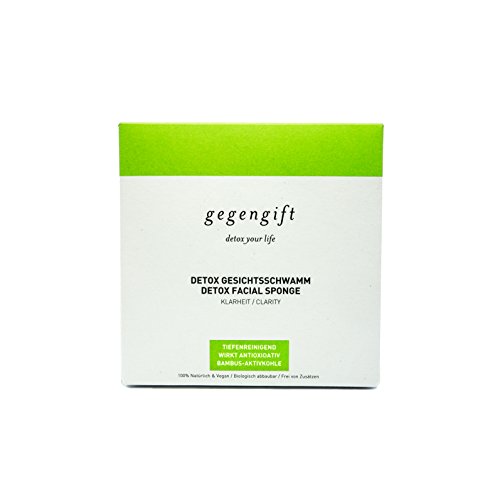 'Detox – konjac Esponja"Claridad de gegengift – con carbón activo para pura piel & Preciosa teint – facial Esponja – konjac Esponja