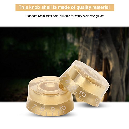 Dilwe 4Pcs Perillas de Control de Volumen de Velocidad del Tono de Guitarra Accesorio de Reemplazo para Les Paul LP Guitarra Eléctrica(Oro)
