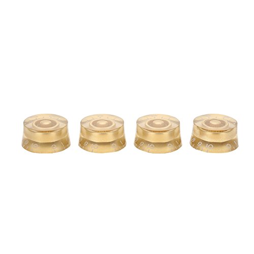 Dilwe 4Pcs Perillas de Control de Volumen de Velocidad del Tono de Guitarra Accesorio de Reemplazo para Les Paul LP Guitarra Eléctrica(Oro)