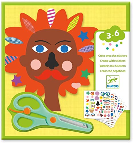 Djeco- Crear con Pegatinas Peluquería (DJ09045)