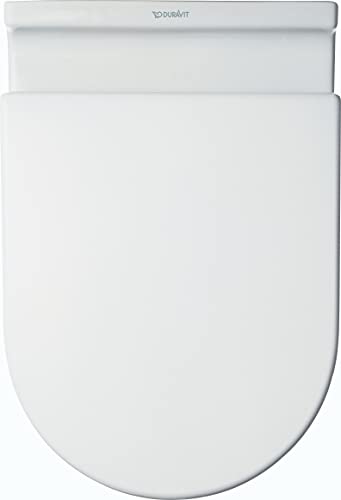 Duravit 63890000 Starck 3 - Asiento de inodoro con tapa (bisagras de acero inoxidable, bajada amortiguada), color blanco