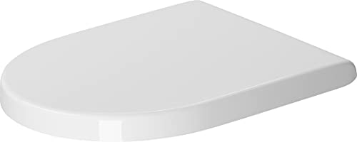 Duravit 63890000 Starck 3 - Asiento de inodoro con tapa (bisagras de acero inoxidable, bajada amortiguada), color blanco