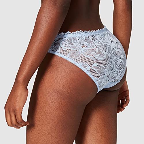 Emporio Armani Eternal Lace-Calzoncillo Briefs, Azul Celeste, L para Mujer