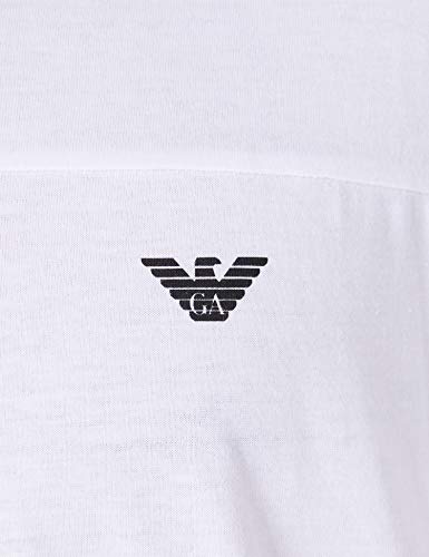 Emporio Armani Swimwear Crew Neck T-Shirt Brand Evidence Camiseta, Negro, L para Hombre