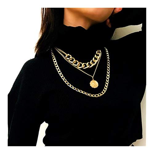 Eslabón de la Cadena Regalos de la joyería del Collar del ahogador de Las Mujeres Night Club Mujer (Metal Color : SL315)