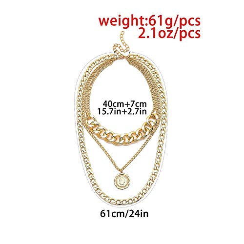 Eslabón de la Cadena Regalos de la joyería del Collar del ahogador de Las Mujeres Night Club Mujer (Metal Color : SL315)
