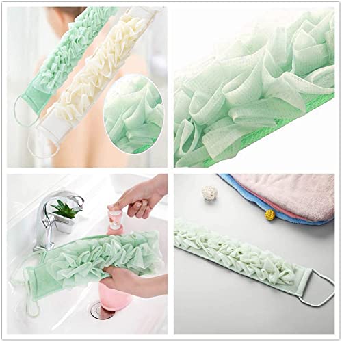 Esponja Limpieza Espalda, 2 Piezas Malla de Esponja de Ducha, Esponja de Piel Limpia para Bañarse, Exfoliar Sponja de Baño, Para Hombres y Mujeres para Limpiar Cuerpo y Espalda