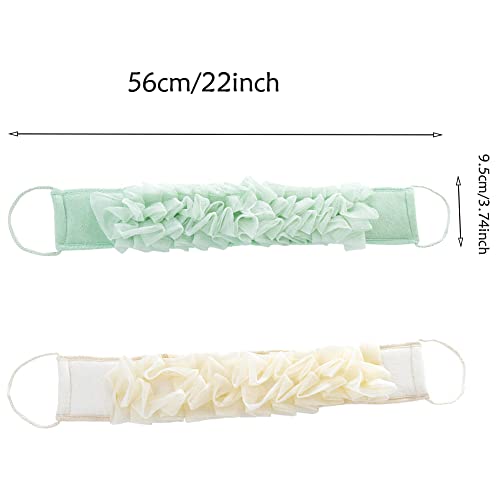 Esponja Limpieza Espalda, 2 Piezas Malla de Esponja de Ducha, Esponja de Piel Limpia para Bañarse, Exfoliar Sponja de Baño, Para Hombres y Mujeres para Limpiar Cuerpo y Espalda