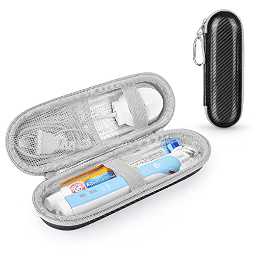 Estuche para Braun Oral B Vitality 100/170, Oral B PRO 2 2500/600, ATMOKO, Fairywill,Philips Sonicare Cepillo Eléctrico Dental, Funda Caja Protector Viaje Universal Cubrir Bolso (Black)