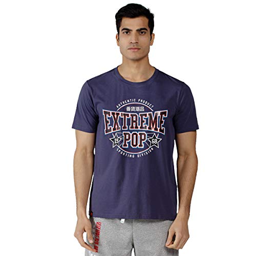 Extreme Pop Camiseta de manga corta para hombre Polo de piqué Camiseta de algodón Reino Unido Stock Gran venta en la semana pasada, Azul marino 4, XL