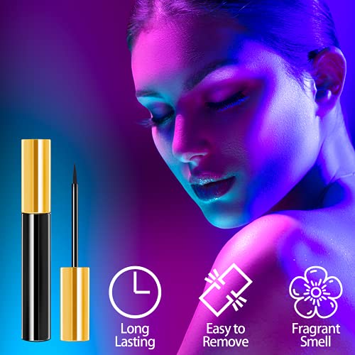EYEKESHE Pestañas Magnéticas Naturales con Delineador de Ojos, 3 Pares de Pestañas Postizas Magnéticas Mejoradas, Delineadores Magnéticos Impermeables Reutilizables en 3D
