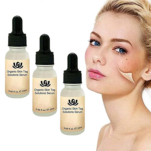 fghj 3pcs Organic Skin Spot Purifying Serum, Skin Tags Solutions Serum, Dark Spot Corrector Mole Remover, All Natural Purifying Serum Fix Black Spot,Safe,Effective