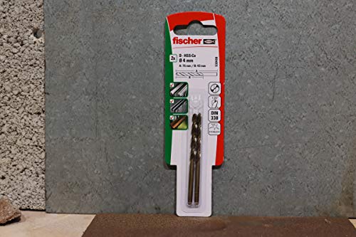 fischer - Juego de brocas cobalto para metal 3,2x36/65 (2 Unidades)