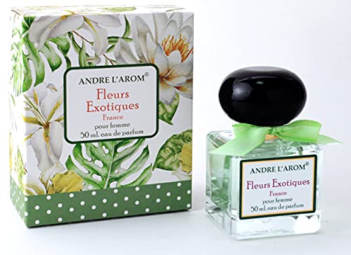 FLEURS EXOTIQUES - Andre L’Arom - Eau de Parfum para mujer 50 ml - Floral, afrutado - Fabricado en Francia - Producto de Grasse