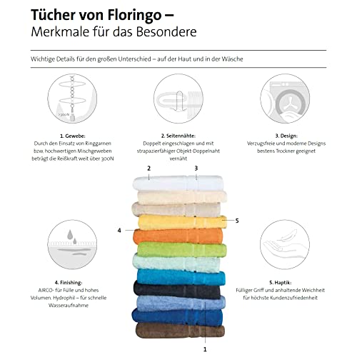 Floringo Juego de 5 Toallas de peluquería de Microfibra, Toallas de peluquería, Aprox. 30 x 50 cm con Superficie Absorbente (Gris)