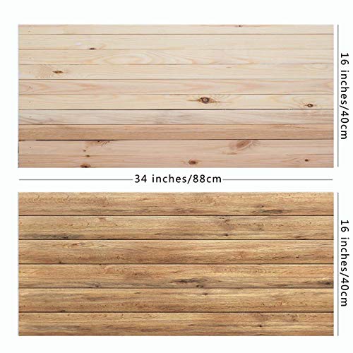 Fondo de madera vintage 2 en 1 para fotografía de madera, para alimentos, pasteles y productos pequeños, accesorios de fotos con patrón de doble cara, DP29, 40 x 88 cm