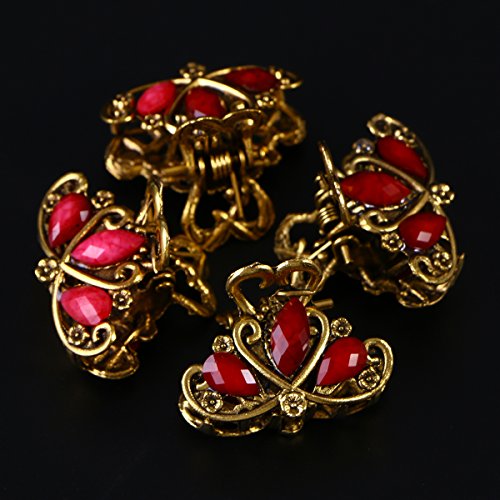 Frcolor 12 unids Crystal Claws Hair Pin Mini Pinza de Pelo Abrazadera Nupcial de La Boda Headwear