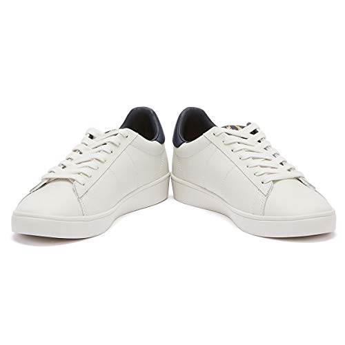 Fred Perry Spencer Leather Zapatillas De Porcelana/Azul Marino para Hombre-UK 7 / EU 41