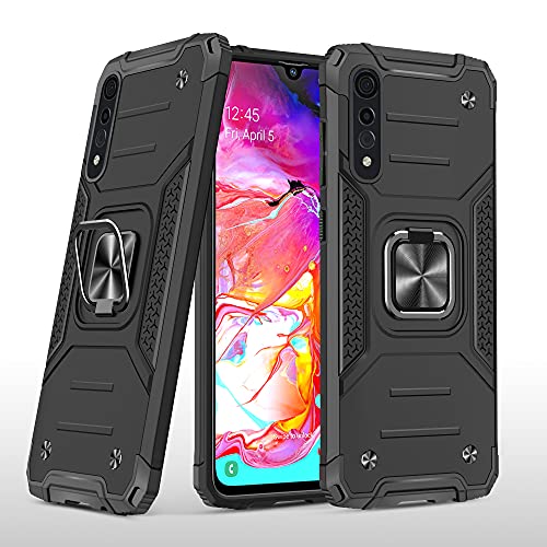 Funda para LG Velvet 5G Funda LG Velvet 4G Fundas Silicona, Funda LG Velvet 5G Rojo para Magnético Car Soporte, Carcasa LG Velvet 5G Case Antigolpes (Negro, LG Velvet 5G)