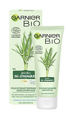 Garnier Bio Aloe Vera Gel Crema de citronela, cosmética natural, crema hidratante facial (1 x 50 ml)