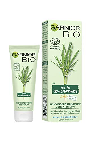 Garnier Bio Aloe Vera Gel Crema de citronela, cosmética natural, crema hidratante facial (1 x 50 ml)