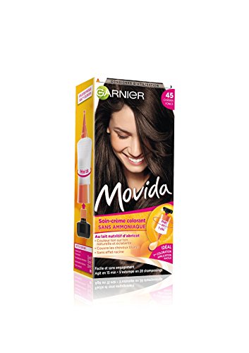Garnier – Movida – Coloración temporal Sans ammoniaque Castaño – 45 – Castaño oscuro – Juego de 2