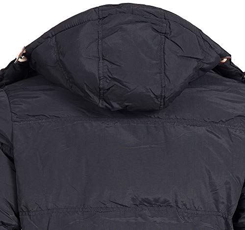 Geographical Norway - Chaqueta acolchada de invierno para hombre, con capucha (Marino, L)