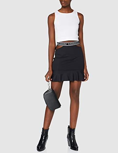 Gianni Kavanagh Black Urban Jungle Cut out Skirt Falda, Negro, XXS Mujer