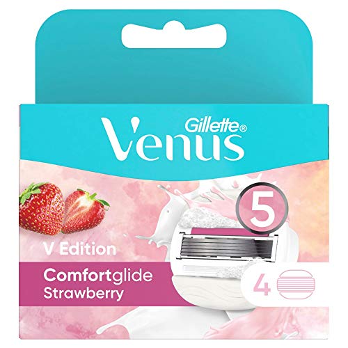 Gillette Venus Comfortglide Strawberry - Cuchillas de afeitar para mujer (4 cuchillas)